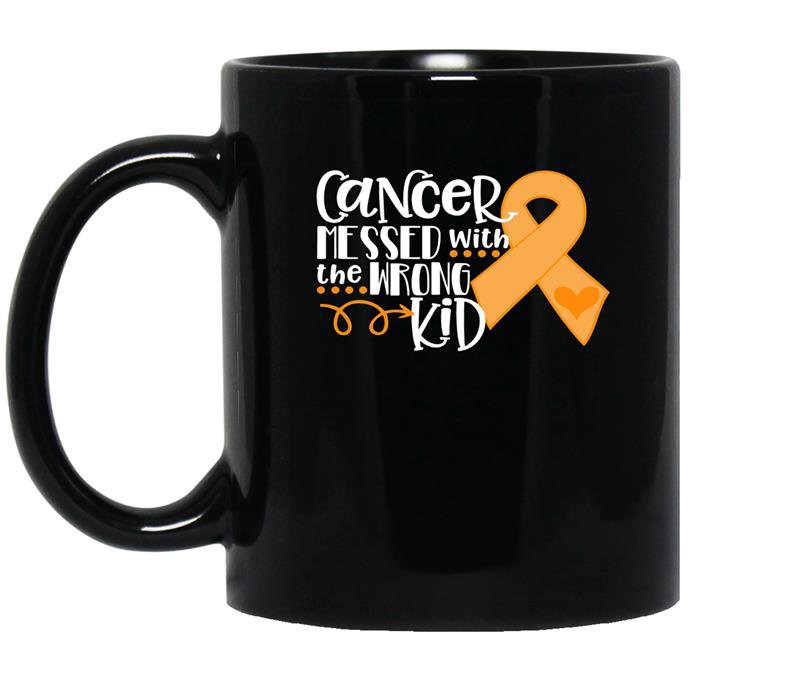 Leukemia cancer messed with the wrong kidorange coffee Mug_Black