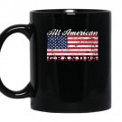 Mens all american grandpa american flag 4th of july gift coffee Mug_Black