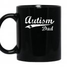 Mens autism dadautism awareness gift coffee Mug_Black
