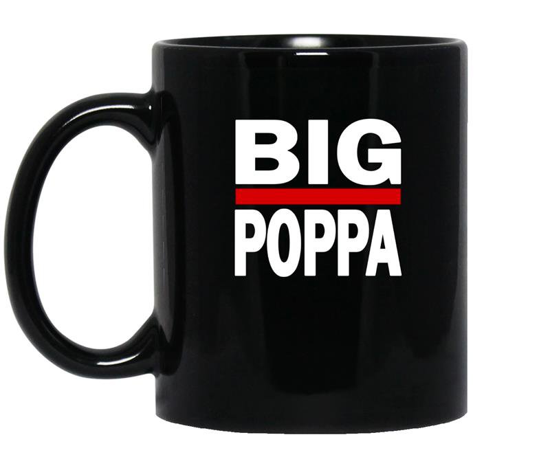 Mens big poppa hip hop dad fathers day coffee Mug_Black