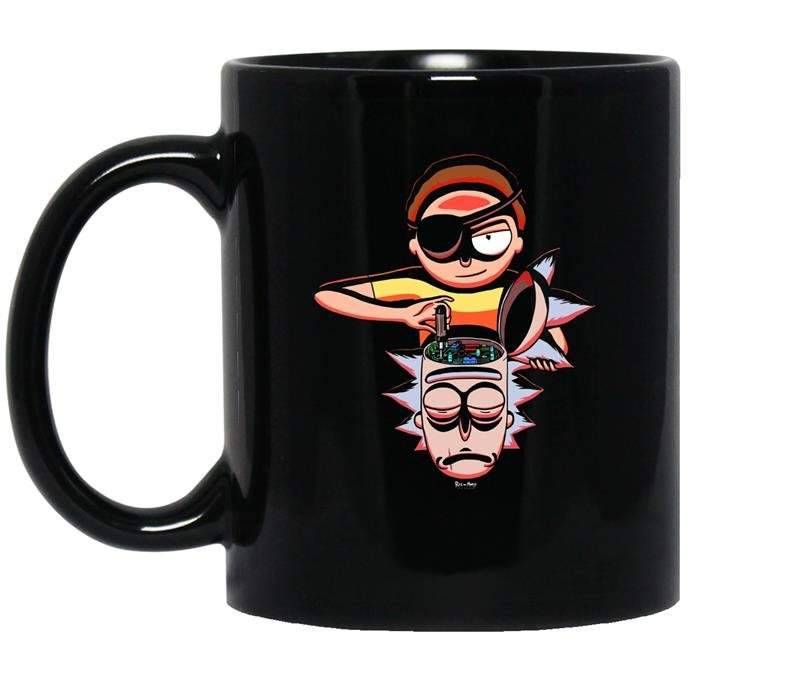 Mens evil mortymedium coffee Mug_Black