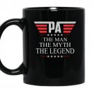 Mens pa the man the myth the legend fathers day coffee Mug_Black