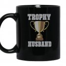 Mens trophy husbandmens vintage style trophy husband coffee Mug_Black