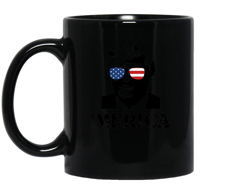 Merica july 4th donald trump coffee Mug_Black