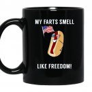 My farts smell like freedom funny patriotic coffee Mug_Black