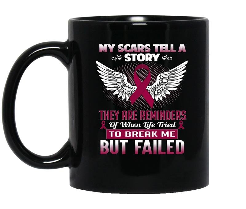My scars tell a story multiple myeloma awareness coffee Mug_Black
