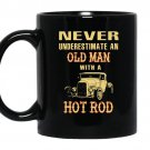 Old man with a hot rod coffee Mug_Black