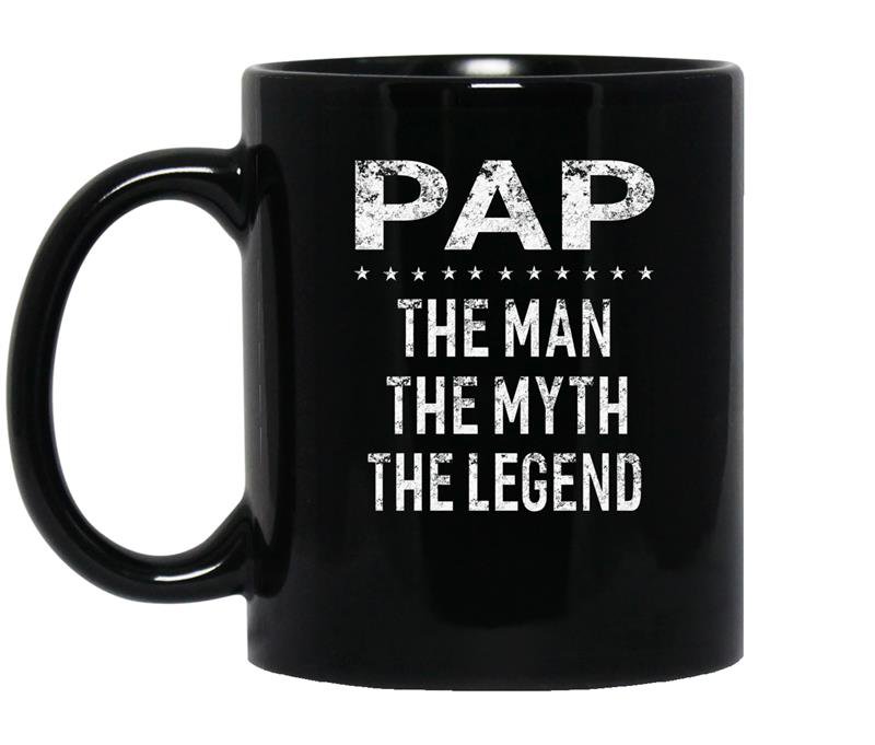 Pap the man the myth the legend grandpa gift men coffee Mug_Black