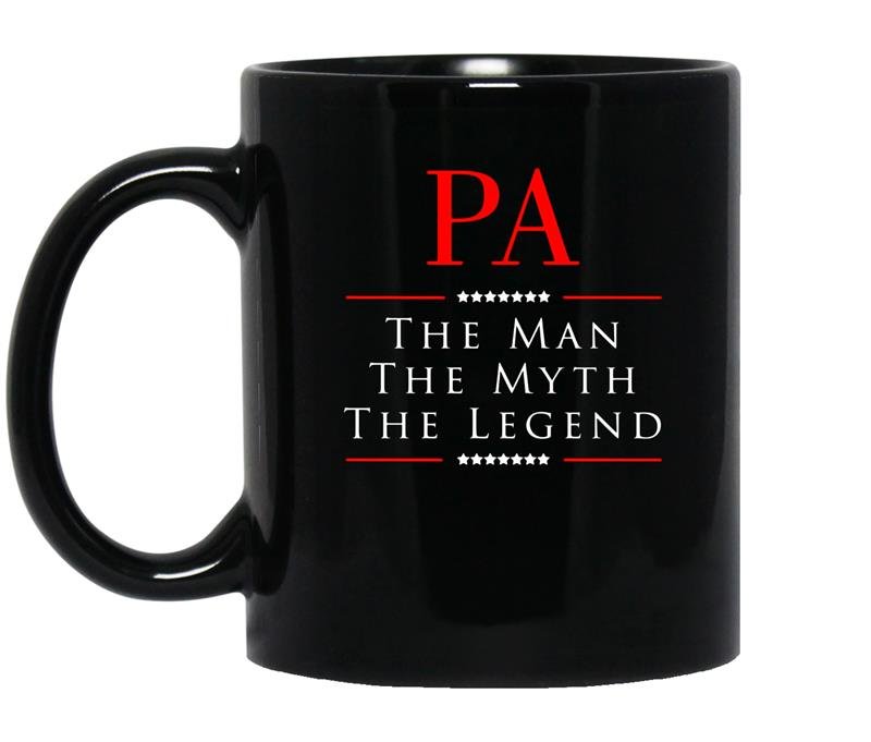 Pa the man the myth the legend great gift for pa coffee Mug_Black