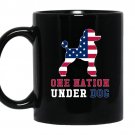 Patriotic dog french poodle 4th of july coffee Mug_Black