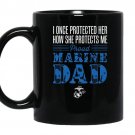 Proud marine dad daughter soldier military marines coffee Mug_Black