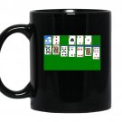 Solitaireretro computer game playing cards coffee Mug_Black