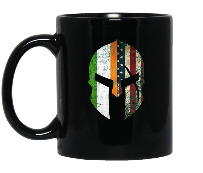 St patricks irish american spartan coffee Mug_Black