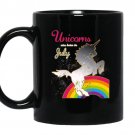 Unicorns are born in july for girls and boys coffee Mug_Black