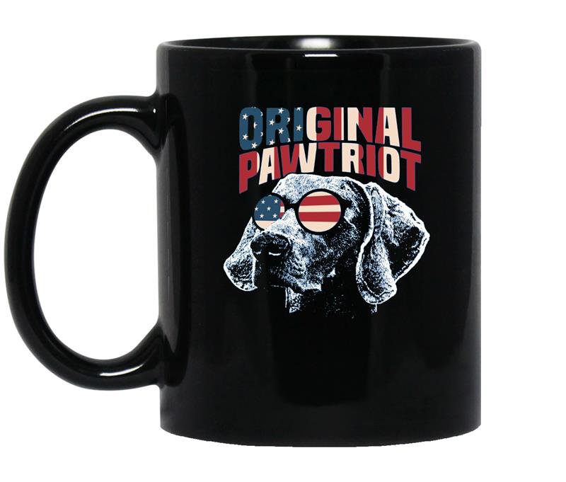 Weimaraner original pawtriot funny july 4th coffee Mug_Black