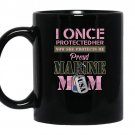 Womens proud marine mom of her military daughter coffee Mug_Black