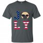 4th of july pug american flag dog t-shirt