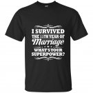 11th wedding anniversary gift ideas for her him i survived t-shirt