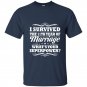 11th wedding anniversary gift ideas for her him i survived t-shirt
