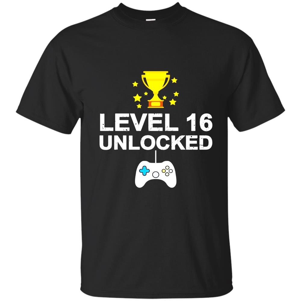 16th birthday level 16 unlocked funny t-shirt gamer gift kid