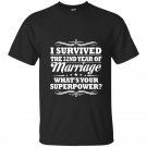 32nd wedding anniversary gift ideas for her him i survived t-shirt