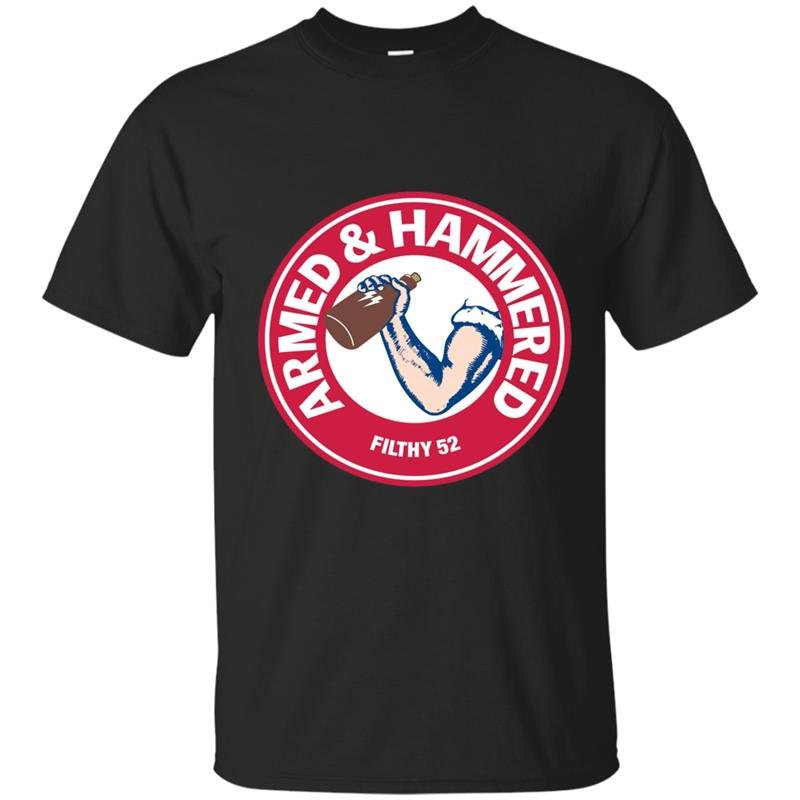 Armed and hammered funny t-shirt
