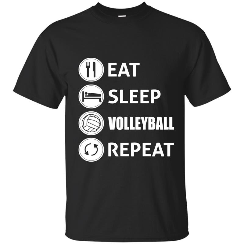 Awesome eat sleep volleyball repeat t-shirt