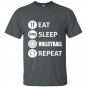 Awesome eat sleep volleyball repeat t-shirt