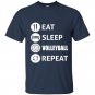 Awesome eat sleep volleyball repeat t-shirt
