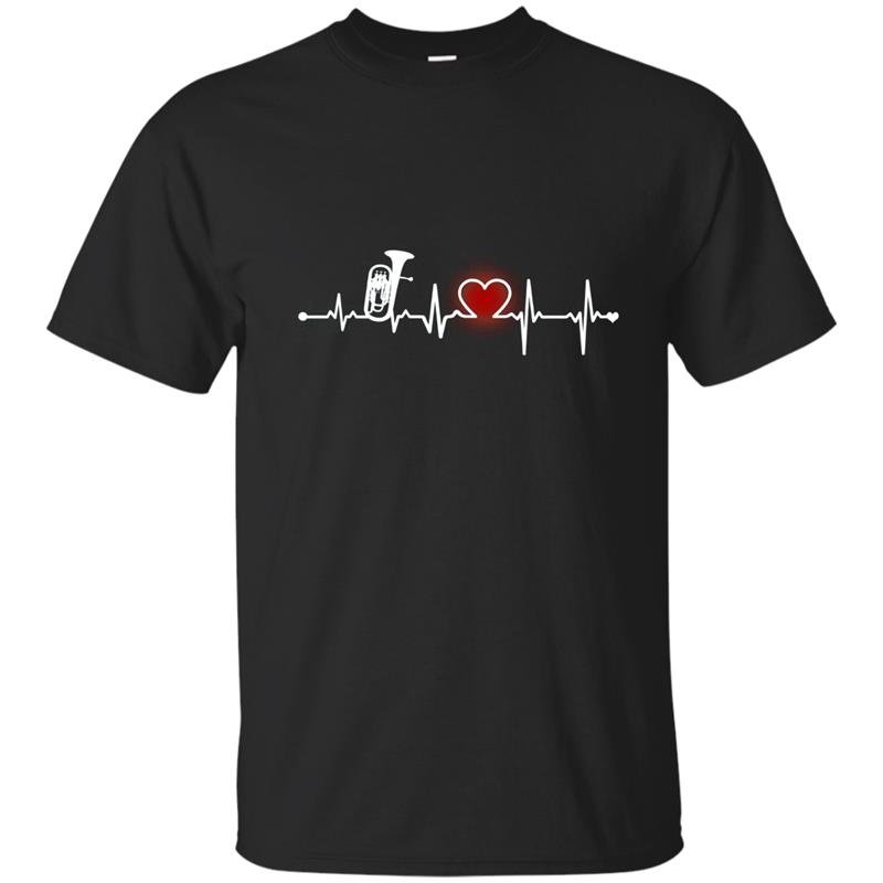 Baritone heartbeat music t-shirt marching band tees