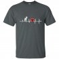 Baritone heartbeat music t-shirt marching band tees