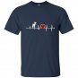 Baritone heartbeat music t-shirt marching band tees