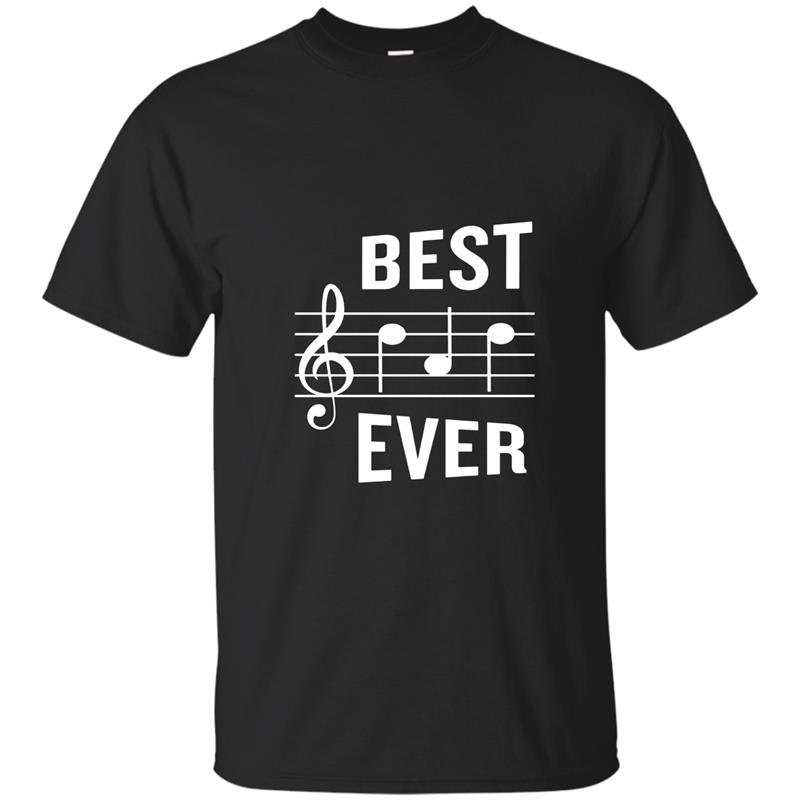 Best dad ever t-shirt funny music note fathers gift