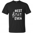Best dad ever t-shirt funny music note fathers gift