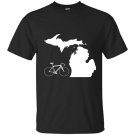 Bicycle michigan t-shirt cyclist tee state road bike