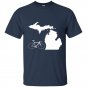 Bicycle michigan t-shirt cyclist tee state road bike