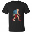 Bigfoot sasquatch american flag t-shirt funny 4th of july