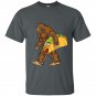 Bigfoot sasquatch carrying taco t-shirt funny camping gifts