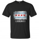 Chicago illinois flag t-shirt vintage distressed