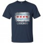 Chicago illinois flag t-shirt vintage distressed