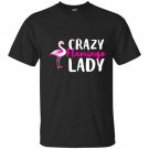 Crazy flamingo wading species t-shirt
