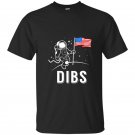 Dibs proud american usa moon t-shirt