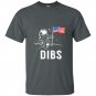 Dibs proud american usa moon t-shirt