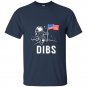 Dibs proud american usa moon t-shirt