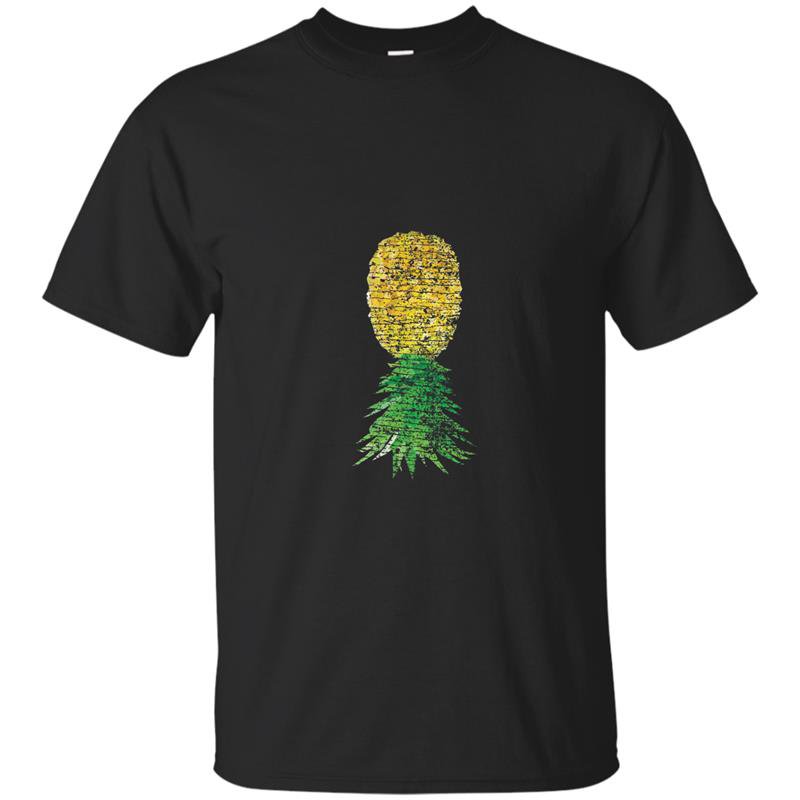 Distressed upside down pineapple swingers t-shirt