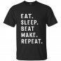 Eat sleep beat repeat make beat maker music producer t-shirt