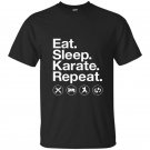 Eat sleep karate repeat t-shirt funny karate