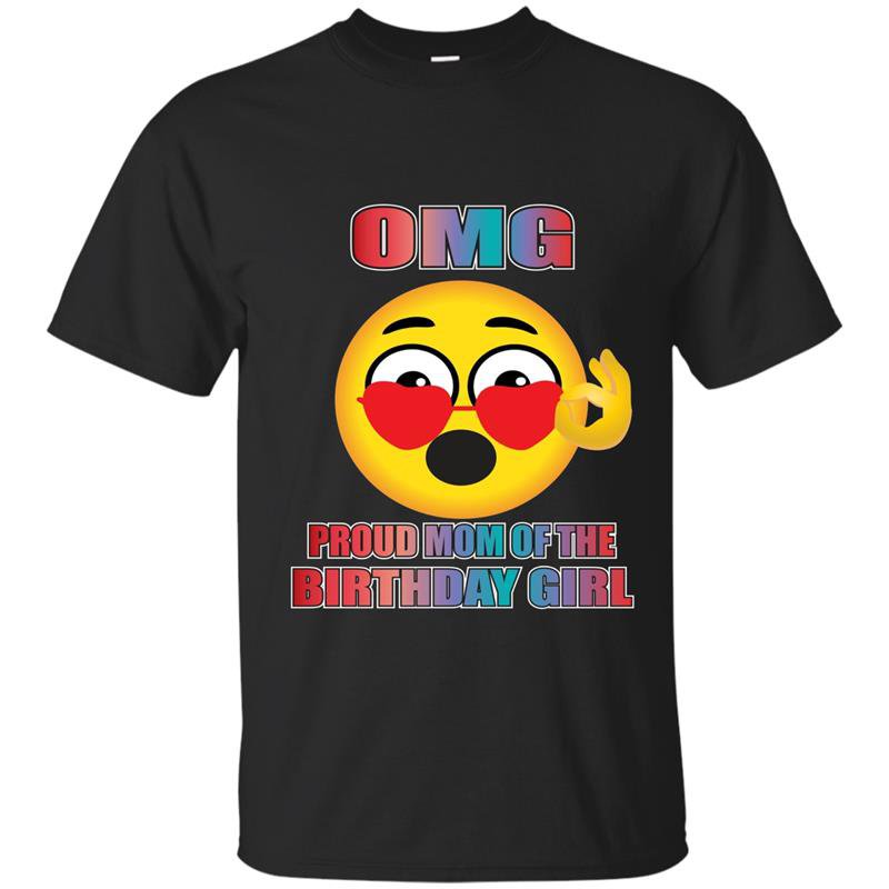 Emoji birthday girl t-shirt omg proud mom heart sunglasses
