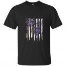 Esophageal cancer awareness us flag cancer ribbon t-shirt