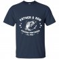 Fathers day t-shirt father and son fishing partners for life